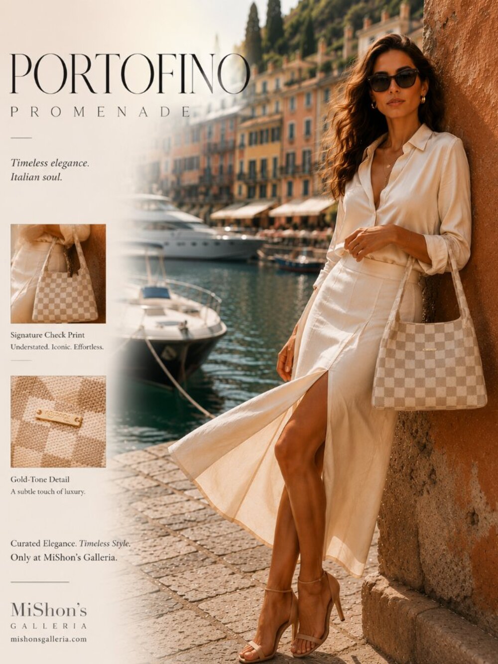 NEW Kopari Limited Edition Checkered Knit Tote Cream Tan Resort Shoulder Bag - Picture 6 of 10